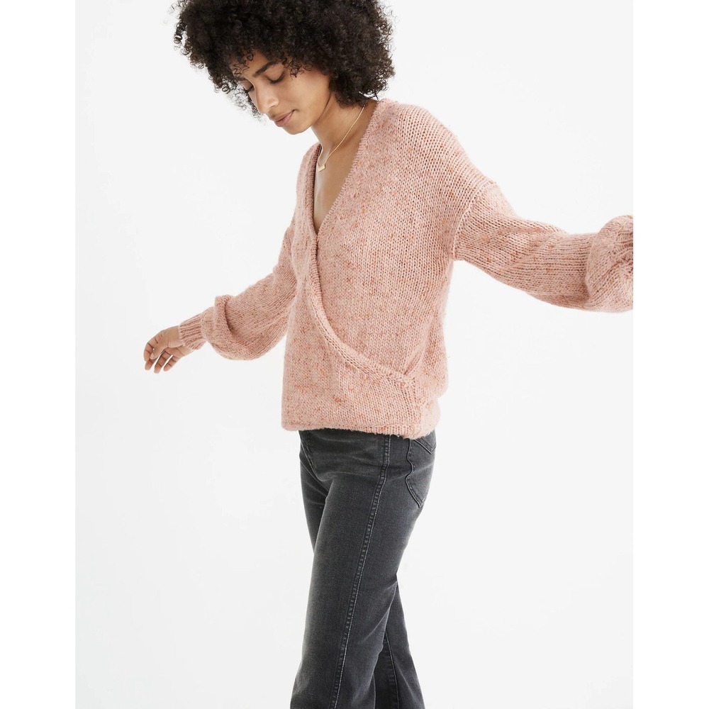 Madewell Beresford Front Wrap Pullover Sweater Wool/Acrylic‎ Sz Small